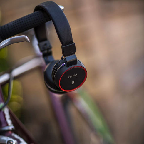 Wireless Bluetooth Headphones - Foldable, Black with Carry Pouch