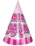 8PK HAPPY BIRTHDAY HATS PINK. DP07743