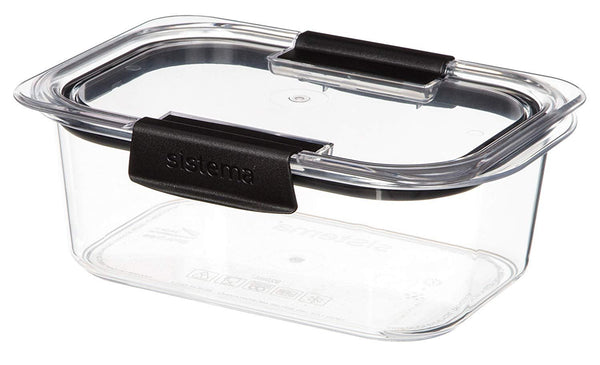 SISTEMA LEAK PROOF FOOD STORAGE CONTAINER CLEAR WITH GREY 920ML. SIS55110