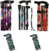 PRIMA ASSORTED FLORAL FOLDING ADJUSTABLE WALKING STICK. 41170C