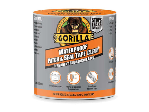 Waterproof Seal Tape - GORILLA CLEAR PATCH & SEAL 100MM X 2.4M