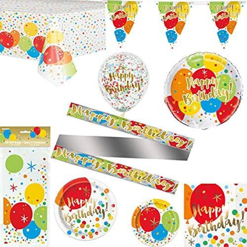 Glitzy Gold Birthday Banner 12ft - Celebrate in Style | UNI58218LF