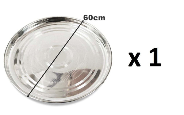 STAINLESS STEEL ROUND TRAY 60CM. SS34597