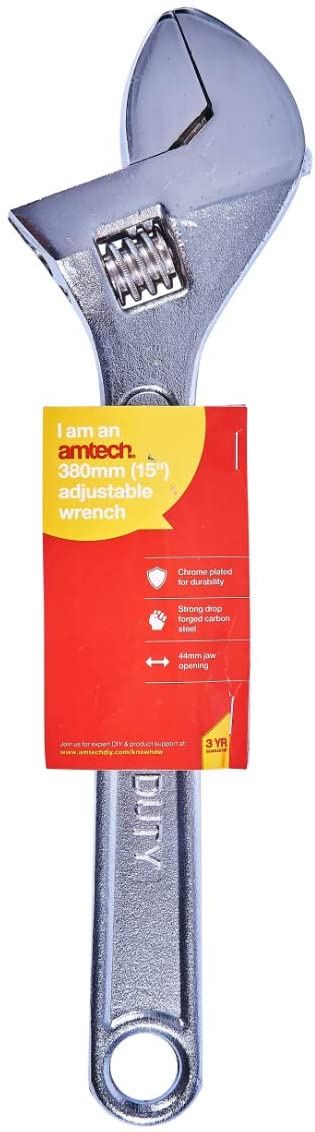Adjustable Wrench Kit - AMTECH C2200 15 Inch Professional Tool