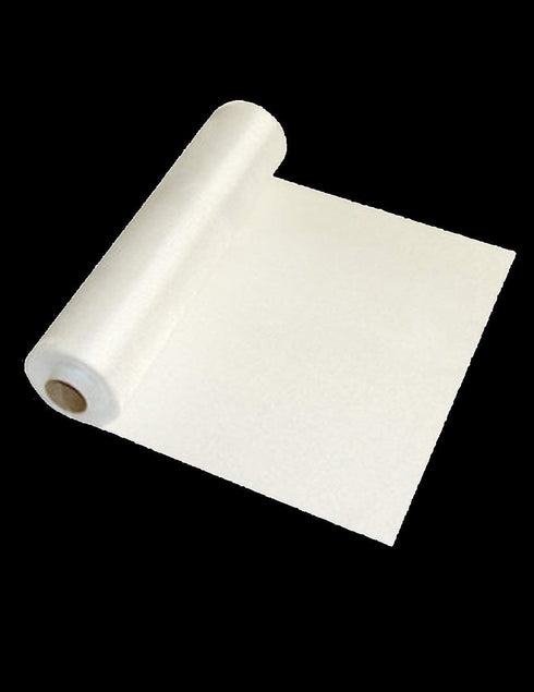 CHRISTMAS WHITE ORGANZA FABRIC 38CM X 9M. DP54249