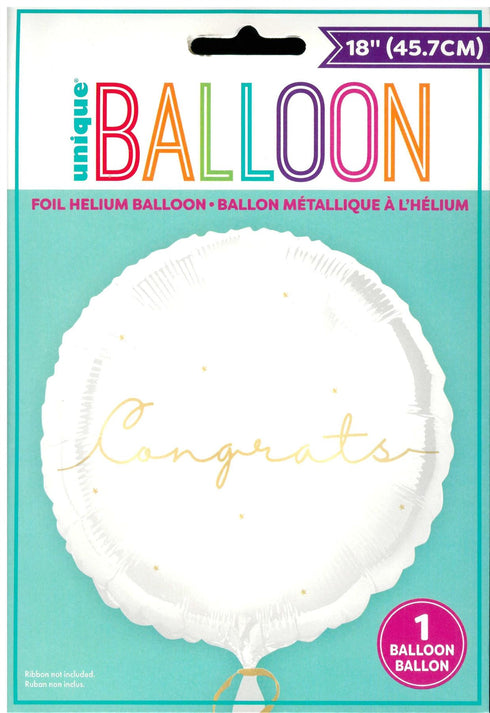 Congratulations Balloon - Unique 18" Round Foil for Celebrations