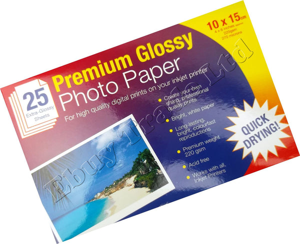 A6 Photo Paper - TALLON 25 Pack 4x6 T5910 High-Quality Prints