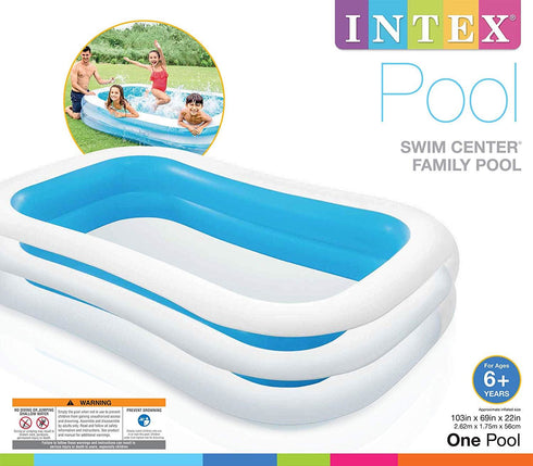 Family Inflatable Pool - INTEX Swim Center 2.62m Fun for All Ages