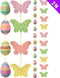 GLITTER MINI EASTER EGG / BUTTERFLY PARTY GARLAND 2M. DP06259