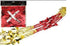 HANGING GARLAND FOIL DECORATIONS 20CM X 274 CM GOLD / RED 518006R. PS451667