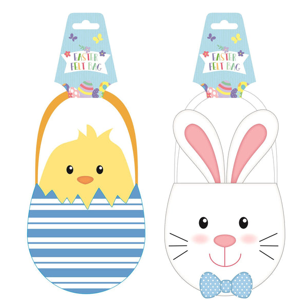EASTER PARTY FELT BAG BUNNY / CHICK. 24459-FB