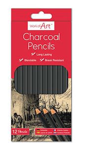 Charcoal Drawing Pencils - 12 CHARCOL PENCIL Set 5148