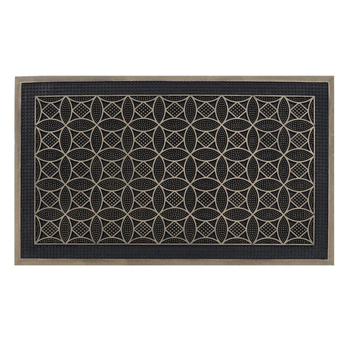 Circle Design Doormat - JVL Havana Rubber Pin 45x75cm
