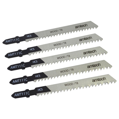 Wood Jigsaw Blades - AMTECH 5-Pack Set M1600 for Precision Cutting