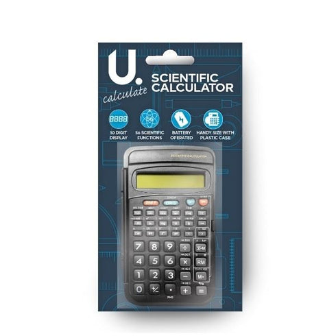 U SCIENTIFIC CALCULATOR WITH CASE. P2406