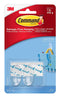 COMMAND SMALL CLEAR HOOKS WITH CLEAR STRIPS 2/PK. 17092CLR