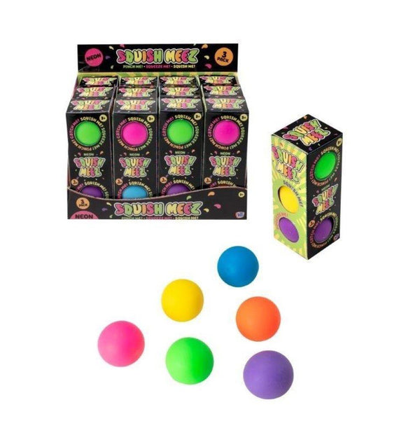 Neon Squish Balls - Super Squishy Fun 3 Pack | SQUISH MEEZ