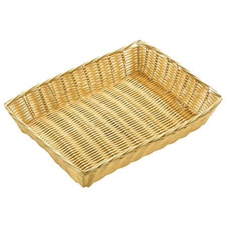 ZODIAC POLY RATTAN RECTANGULAR BASKET 20CM X 30CM X 6CM. RB10