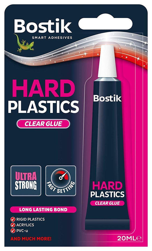Plastic Adhesive Glue - Bostik Hard Plastic Clear 20ml 30803651