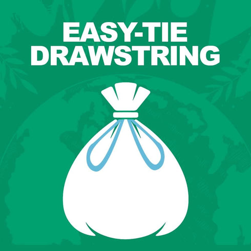 Heavy Duty Refuse Sacks - ECO 80L Drawstring Bin Bags 20/PK