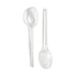 Clear Dessert Spoons - Windzer Reusable Plastic 100 Pack