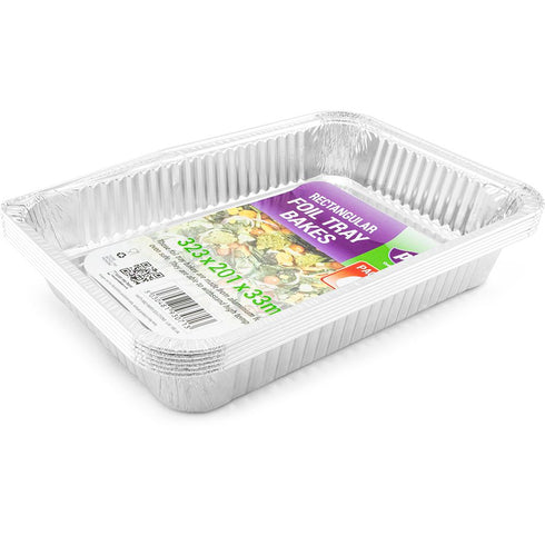 Rectangular Foil Tray - PPS93071, 323x201x33mm, Pack of 6