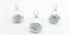 6 SILVER BAUBLE CHRISTMAS DINNER TABLE SEATING NAME PLACECARD HOLDERS. XMS0602