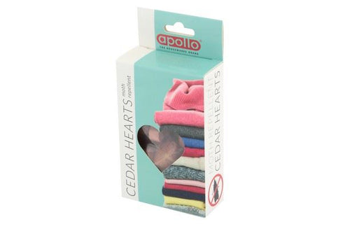 Cedar Moth Repellent - APOLLO Cedar Wood Hearts 24 Pcs AP8900