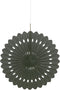 Black Tissue Paper Fan Decoration 40cm - Elegant Party Decor