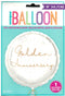 Golden Anniversary Balloon - Unique 18" Round Foil Decoration