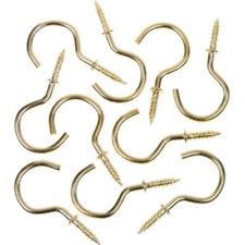 Brass Cup Hooks - STAR PACK 9 CUP HOOK 38MM 72083