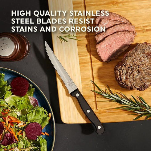 FUSION STAINLESS STEEL STEAK KNIVES 6/PK. DGI7345