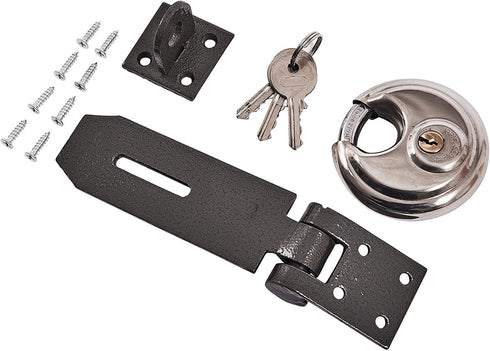 Hasp Lock Set - AMTECH 6 Inch with 70mm Padlock T2150