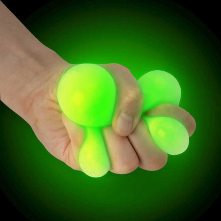 TOBAR GLOW IN DARK SQUISH BALL / SCRUNCHEMS. 38439