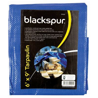 Blue Tarpaulin 6x9 - BLACKSPUR Heavy Duty Cover TP101