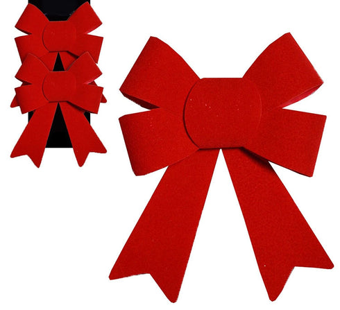 2 VELOUR BOWS RED 17 CENTIMETRE. 55259
