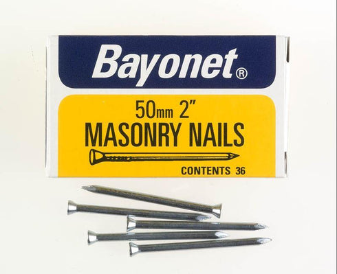 Masonry Nails 50mm - Zinc Plated, 36 Pack | FS12210