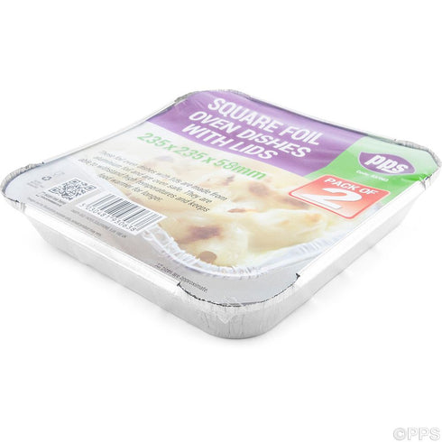 Foil Oven Dish with Lids - PPS93063 Square Pack