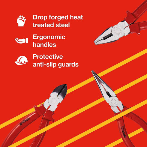 Pliers Set - AMTECH Heavy Duty 3-Piece AMB0850