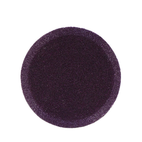 30CM PURPLE BEADED PLACEMAT. KI6729