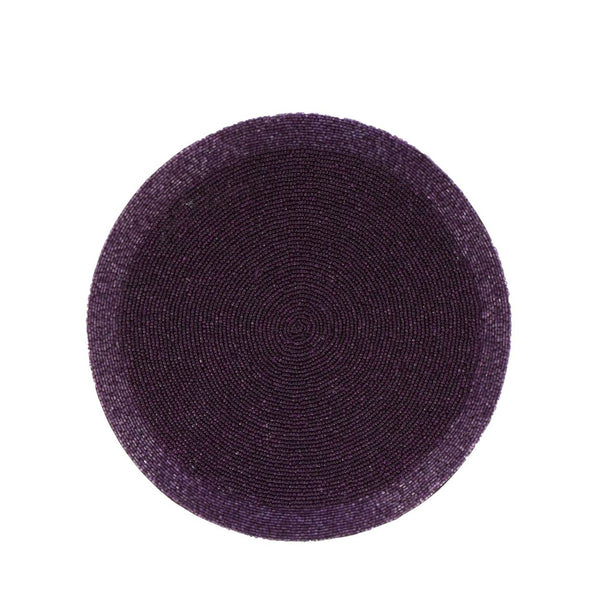 30CM PURPLE BEADED PLACEMAT. KI6729