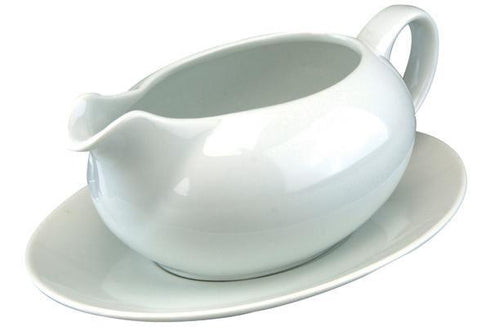 Porcelain Gravy Boat with Saucer 550ml - VINCI AP2359