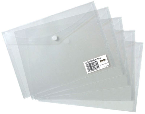 A5 Stud Wallets - TIGER Clear Document Holders T301374