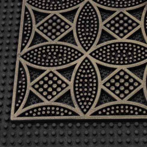 Circle Design Doormat - JVL Havana Rubber Pin 45x75cm