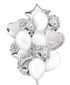EUROWRAP 14 PIECE BALLOON SET SILVER APX 45 X 45 CM. 28857-SCC