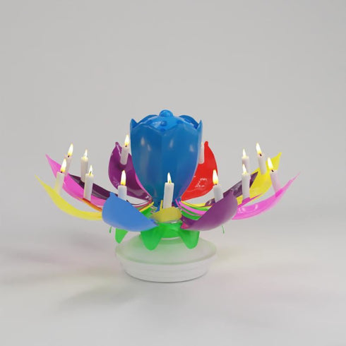 QUICKLIGHT MUSICAL LOTUS FLOWER BIRTHDAY CANDLE. CR-93245
