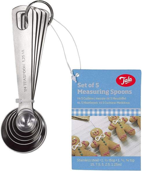 Stainless Steel Measuring Spoons - TALA 5 Piece Set 10A10550