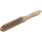 Wire Brush Wooden Handle - AMTECH S3400 4 Row Brush
