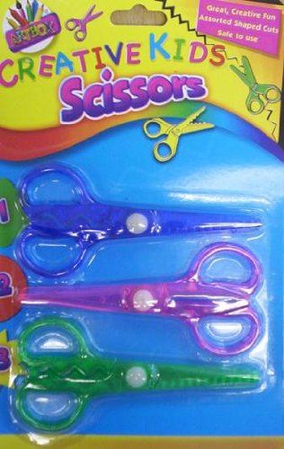 Kids Craft Scissors - ARTBOX Creative Pack of 3 Novelty Shapes