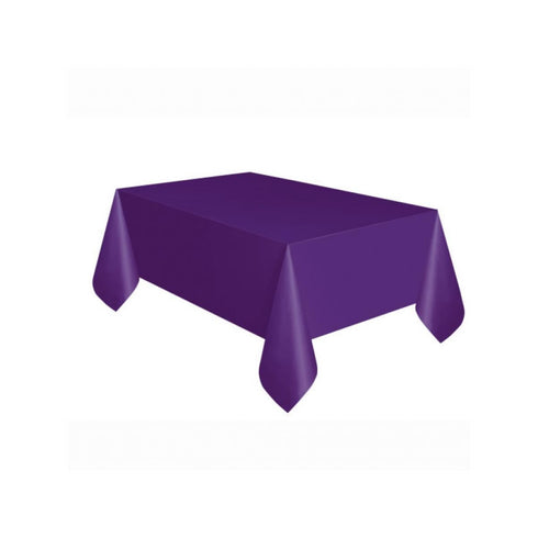 Purple Table Covers - Rectangle Plastic 54x108cm | 77015-25